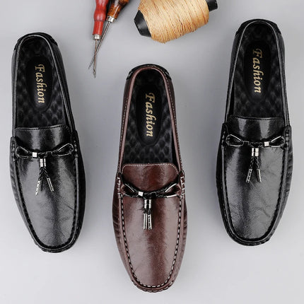 Scarpe Casual da Uomo in Vera Pelle, Mocassini di Lusso Traspiranti, Slip-on, Scarpe da Guida, Calzature Business