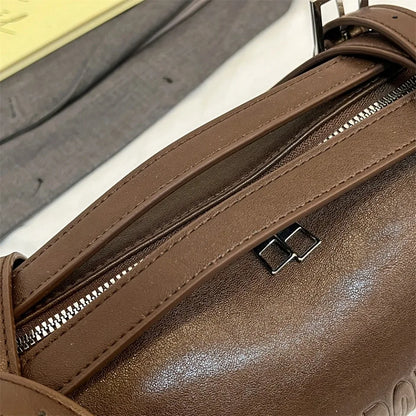 2025 Cylinder Pillow Bag for Women Multifunctional Shoulder Crossbody Bag with Pendant Winter Luxury Designer Handbag