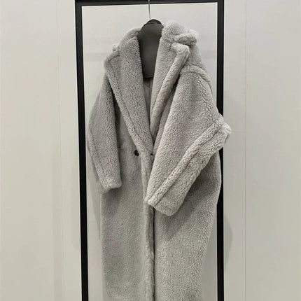 Max Teddy Coat 62% Alpaca 26% Wool 12% Silk Coat Winter Thicken Women's Coat
