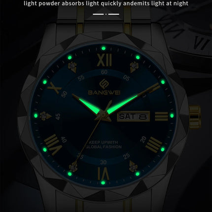 BANGWEI Orologio da donna elegante e lussuoso al quarzo, orologio da polso classico e semplice in acciaio inossidabile, con data automatica, impermeabile, con diamanti platinumshop