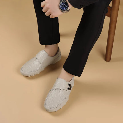 Mocassini Estivi da Uomo per Matrimonio, Scarpe Eleganti da Passeggio, Mocassini da Guida, Nuovi Arrivi Scarpe Casual da Uomo in Pelle Spaccata Slip-on, Scarpe Basse da Uomo