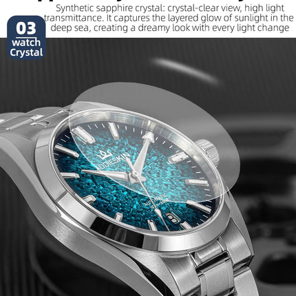 AddiesKin K003 Men's Automatic Watch BGW9 Super Luminous 10Bar Waterproof Sapphire Crystal 316L Stainless Steel Mechanical Watch