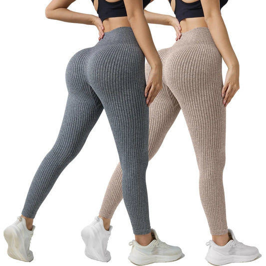 2 pcs/pack Women Sports Leggings Seamless Yoga Pants Sportswear Woman Gym Legging Women's Trousers Female Clothing Tummy Control