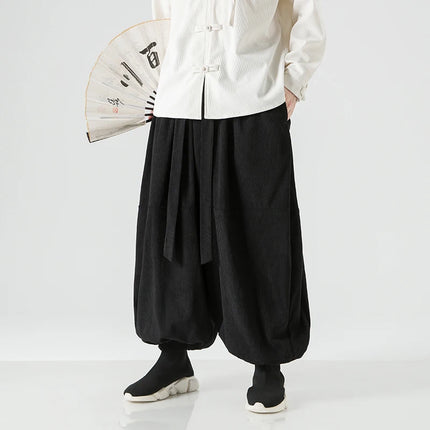 Pantaloni di velluto a coste da uomo autunno inverno pantaloni larghi casual oversize da uomo streetwear moda Harajuku donna pantaloni in vita elastica da uomo