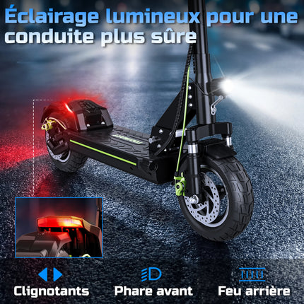 Monopattino Elettrico per Adulti TODIMART D5, E-Scooter Urbano, Batteria 48V 10.4Ah, Motore 499W, Velocità Massima 24.99km/h, Autonomia 30-45km, Pieghevole, Portatile, per Pendolari, Alte Prestazioni