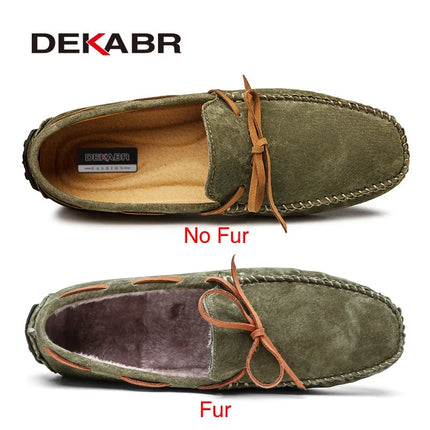 Dekbr Casual uomo scarpe in vera pelle estate traspirante verde mocassini da uomo scarpe in pelle Sapato Masculino Zapatos Hombre