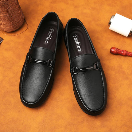 Eleganti Mocassini Estivi in Pelle per Uomo, Scarpe Casual alla Moda, Leggere e Antiscivolo, Slip-on, Scarpe da Passeggio Primaverili ed Estive