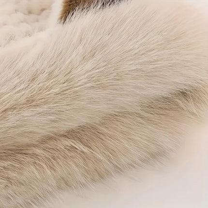 1Pc Women Cat Ear Pom‑Pom Beanie Hat, Soft Fleece‑Lined Winter Cute Animal‑Themed Festival Cap for Christmas Gifts