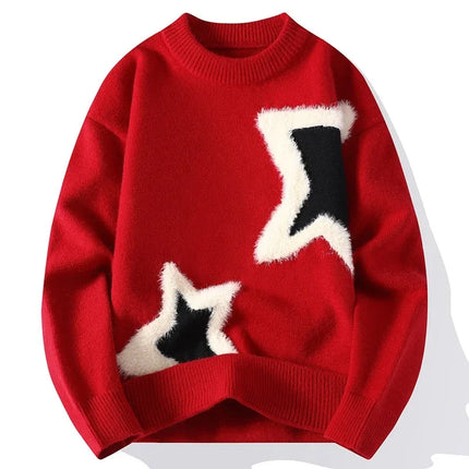 Winter Men Streetwear O-neck Knitted Pullovers Outwear Casual Sweaters New Fashion Man Loose Pullovers Sweaters Male Clothing