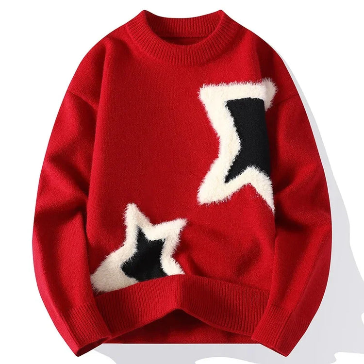 Winter Men Streetwear O-neck Knitted Pullovers Outwear Casual Sweaters New Fashion Man Loose Pullovers Sweaters Male Clothing