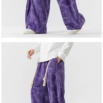 Pantaloni a gamba larga autunnali Uomo Donna Pantaloni casual stampati stile cinese Moda maschile Marea Sport Pantaloni larghi Streetwear Unisex 5XL