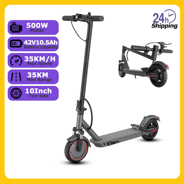 Nuovo Monopattino Elettrico AOVOPRO 500W TX01 / VP10 2026, Ruote da 8.5/10 Pollici, Batteria ad Alta Capacità 42V10.5Ah, 35 km/h, Autonomia 35 km, E-Scooter Smart per Pendolari con Ammortizzazione