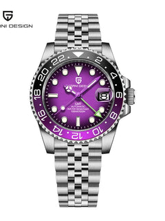 PAGANI DESIGN New Men Watch GMT Mechanical Wristwatch 40mm Automatic Watch Stainless Steel Waterproof Business Watches for Man