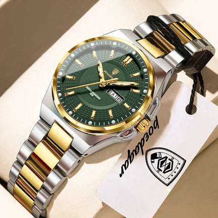 Orologio da Donna POEDAGAR Elegante con Data e Giorno della Settimana, Movimento al Quarzo, Acciaio Inossidabile, Luminoso e Impermeabile platinumshop