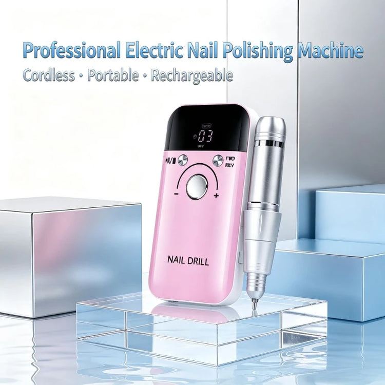 Wireless Portable Rechargeable Electric Nail Polishing Machine New Cordless Nail Surface Polisher Gel Nail Remover Professional Home Salon Manicure Pedicure Care Tool For DIY Nail Art Design