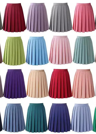 Gonna longuette a pieghe a vita alta da donna Y2k Estate al ginocchio stile preppy Harajuku Hot Street School Cosplay Casual Faldas femminili