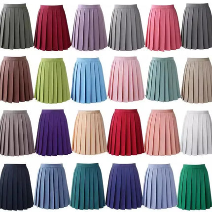 Gonna longuette a pieghe a vita alta da donna Y2k Estate al ginocchio stile preppy Harajuku Hot Street School Cosplay Casual Faldas femminili