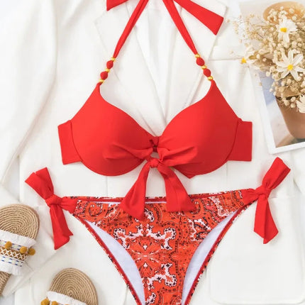 Sexy Push Up Bikini 2024 Costume da bagno donna Due pezzi Costumi da bagno Perizoma femminile Bikini Set Nuoto per costumi da bagno Biquini brasiliano platinumshop