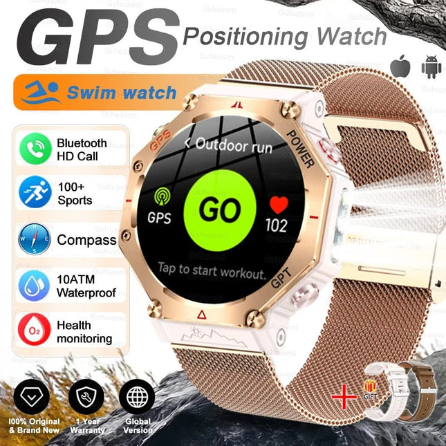 T-Rex 3 Grado Ultra Militare GPS Astuto Della Vigilanza 10ATM Bussola Impermeabile Altimetro Barometrico AMOLED Uomini HD Chiamata Sport Smartwatch platinumshop
