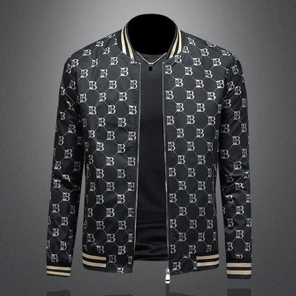 Luxury Letter Printed Baseball Jacket Men Autumn Winter Bomber Jacket Men Casual Business Windbreaker Coat Men Clothing 2025