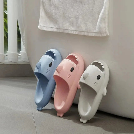 Moda Donna EVA Shark Pantofole Ragazze Bagno Scivoli antiscivolo Sandali da casa morbidi e confortevoli per adulti Infradito da uomo in tinta unita