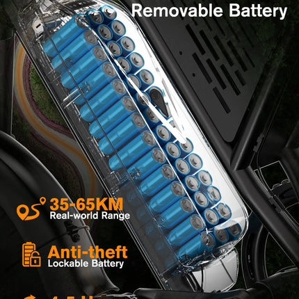Bicicletta Elettrica Bodywel M16PRO con Pneumatici Larghi, E-bike a Lunga Autonomia 48V 15Ah, E-bicicletta All-Terrain 16"x4.0" per Adulti, Disponibile in Magazzino UE