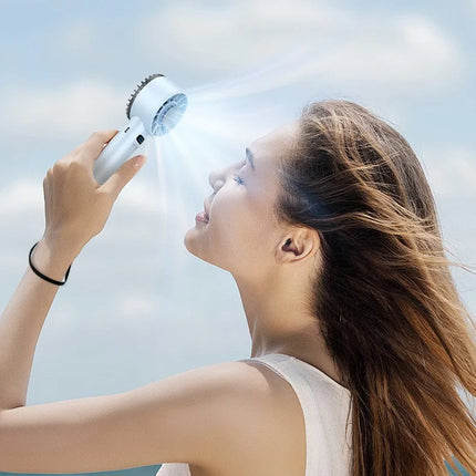 Ventilatore portatile USB ricaricabile con compressione di ghiaccio e raffreddamento ad alta velocità, mini ventilatore pieghevole per viaggi, campeggio, attività all'aperto