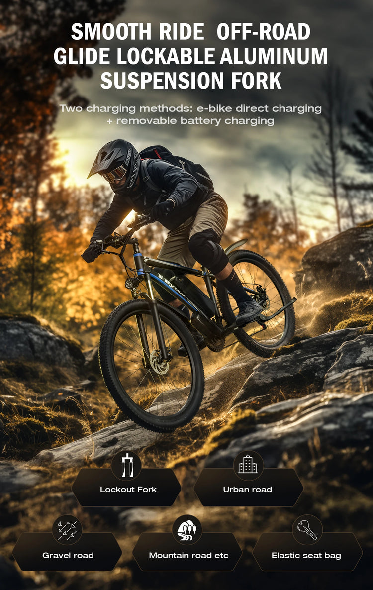 Bicicletta elettrica E8 29'' EBYCCO con motore da 48V 17.5Ah e pedalata assistita per il pendolarismo quotidiano