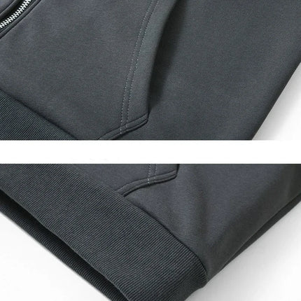 Big size thick hoodie set for men autumn winter casual plus size cardigan jacket hooded two-piece set 170kg 11xl suits for men