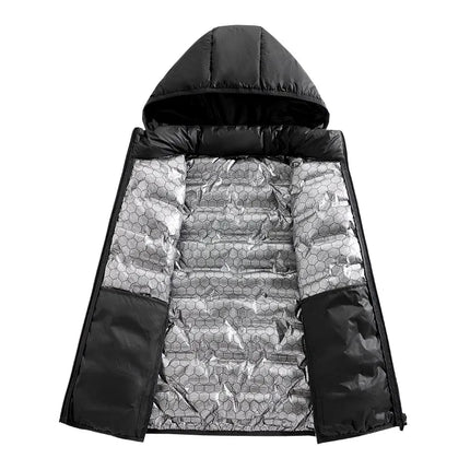 Winter Men White Duck Down Vest Men Waterproof Windproof Detachable Hat Sleeveless Vests Male Pockets Warm Ultralight Waistcoats
