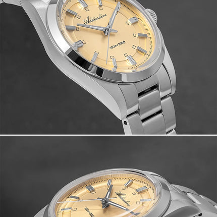 ADDIESDIVE New Men Watch Purple VH31 Quartz Wristwatch Diving 100m Waterproof BWG9 Luminous  316L Stainless Steel 36mm Watches