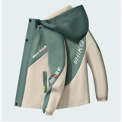 2024 Spring and Autumn jackets Fashion Trend Hooded Coat Men's Casual letter pattern Comfortable Waterproof Jacket M-4XL