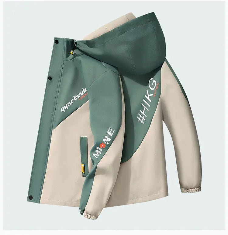 2024 Spring and Autumn jackets Fashion Trend Hooded Coat Men's Casual letter pattern Comfortable Waterproof Jacket M-4XL