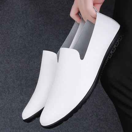 Scarpe da uomo in vera pelle Casual formali mocassini da uomo mocassini estate italiana traspirante Slip on scarpe da barca maschili Over Size 50 51