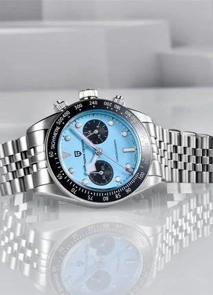 PAGANI DESIGN 2026 Nuovo BB Flamingo Orologio Cronografo Sportivo di Lusso al Quarzo da Uomo con Vetro Zaffiro AR, Impermeabile 100M, Orologio da Polso alla Moda con Cinturino in Acciaio Inossidabile per Uomo, Magazzino Local