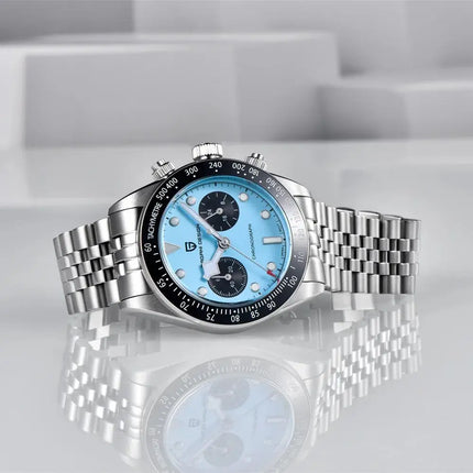 PAGANI DESIGN 2026 Nuovo BB Flamingo Orologio Cronografo Sportivo di Lusso al Quarzo da Uomo con Vetro Zaffiro AR, Impermeabile 100M, Orologio da Polso alla Moda con Cinturino in Acciaio Inossidabile per Uomo, Magazzino Local