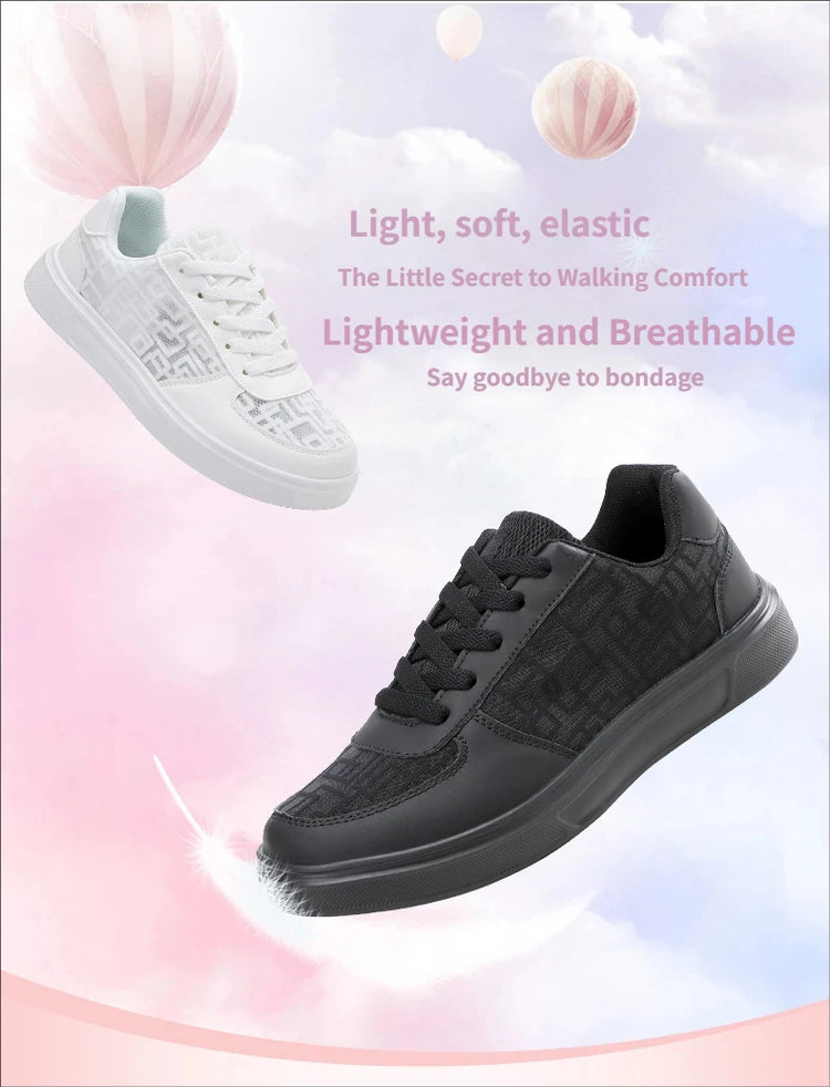 Casual Ell Toe Sneakers Low Top Spor Flats Trendy Versatile Student Leisure Rubber Outsole Summer Breathable Jogging Shoes