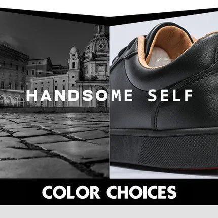 Men's High-End Casual Red Sole Board Oes Waterproof Sports Commuter Busin White Oes Simple Design Versatile Briti Sle