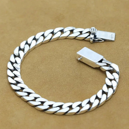 100% S925 Collana in argento sterling Bracciale Punk S925 Gioielli in argento Non sbiadisce mai Carry certificato Uomo Donna Gioielli Regali platinumshop