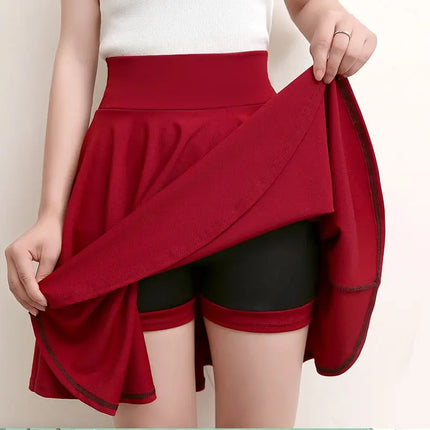 Moda donna estate nuovo stile versione coreana gonna sportiva corsa danza quadrata studente elegante tendenza gonna a trapezio a vita alta