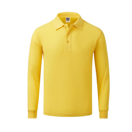 Long sleeve polo shirt in breathable cotton Personal Company Group Design Custom Logo print embroidery Casual men's and women's tops