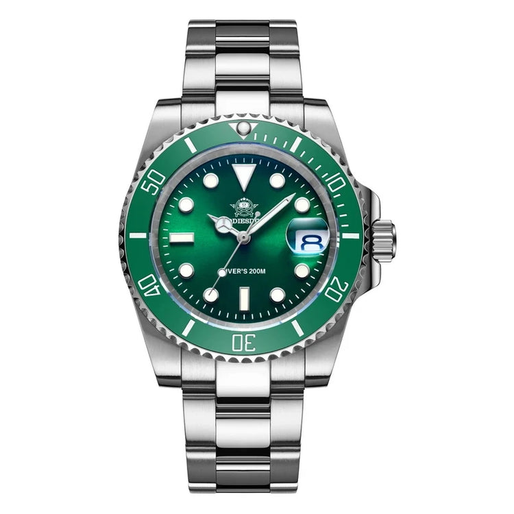 ADDIESDIVE Quartz Watch for Men 316L Stainless Steel Super Luminous Ceramic Bezel 200m Waterproof Classic Diving Men‘s Watch