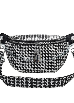 Women Chain Waist Bag Luxury Designer Chest Pack Quality PU Leather Fanny Pack Phone Purse Female Shoulder Crossbody Bag PlatiNum
