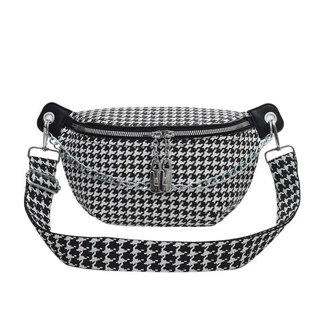 Women Chain Waist Bag Luxury Designer Chest Pack Quality PU Leather Fanny Pack Phone Purse Female Shoulder Crossbody Bag PlatiNum