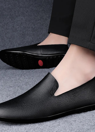 Scarpe da uomo in vera pelle Casual formali mocassini da uomo mocassini estate italiana traspirante Slip on scarpe da barca maschili Over Size 50 51