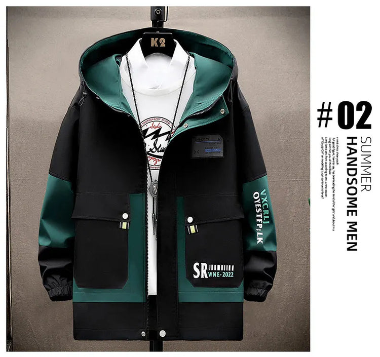 Autumn new style Fashion Trend Hooded Jacket spring Men's Casual Comfort Fleece High Quality Coat male full size M-4XL