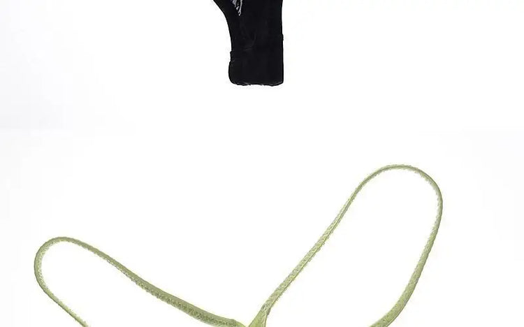 Women's Thin Ice Silk High Elastic Thong Mini Low-rise Sexy Sheer Single Layer Underwear