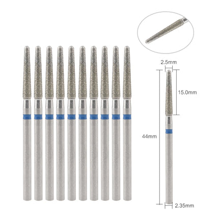 10Pcs Diamond Milling Cutter For Manicure Electric Nail Drill Bits Accessory Pedicure Machine Nail File Gel Remover Tool uñas Accesorios Y Herramientas