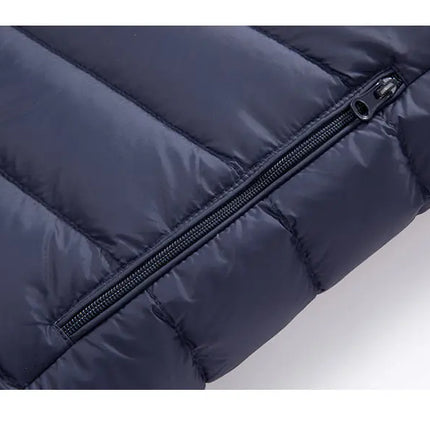 90 White Duck Down Men's Light and Warm Down Jacket with a Stand-Up Collar, Fashionable and Versatile Autumn and Winter Coat