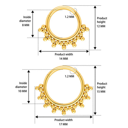 G23 Titanium Piercing Nose Ring Body Jewelry Hoop earings ASTM F136 Cartilage Tragus Diaphragm Titanium Hing PlatiNum